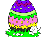 Coloring page Easter egg 2 painted bykate4