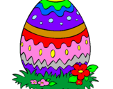 Coloring page Easter egg 2 painted bykate4