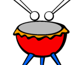Coloring page Drum III painted byivo