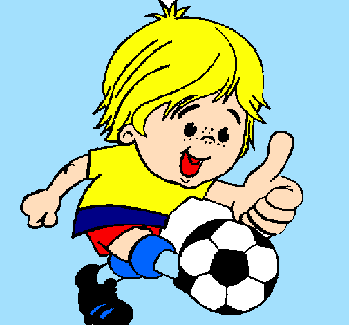 Boy playing football