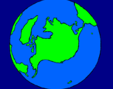 Coloring page Planet Earth painted bychloe