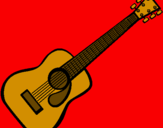 Coloring page Spanish guitar II painted byJessica