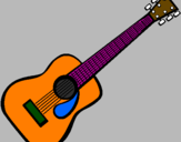 Coloring page Spanish guitar II painted byivo