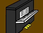 Coloring page Piano painted bychloe