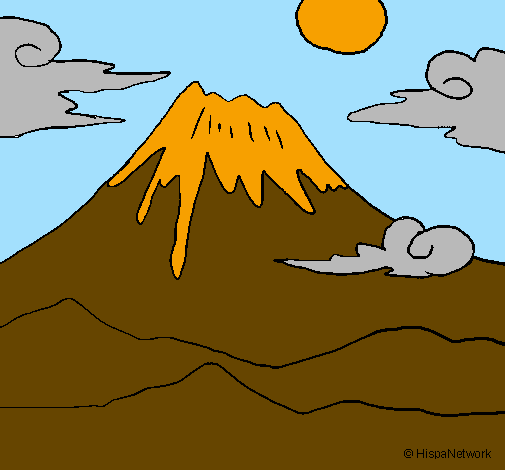 Coloring page Mount Fuji painted byivo