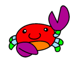 Coloring page Watercolour the crab painted bynatalia