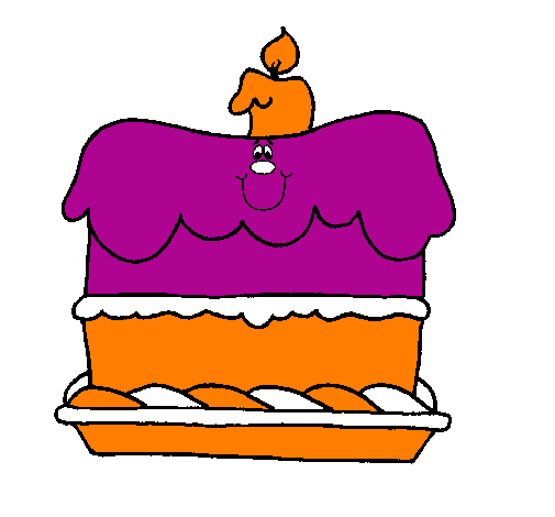 Coloring page Birthday cake painted byduljeibis