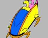 Coloring page Descent in modern bobsleigh painted bymatheus