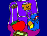 Coloring page Backpack and breakfast painted byjulia
