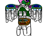 Coloring page Totem painted byTOMMASO
