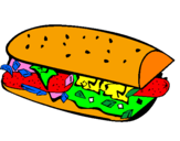Coloring page Sandwich painted byTESS