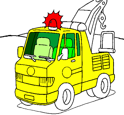 Coloring page Tow truck painted byhammza