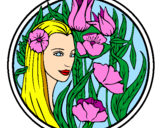 Coloring page Princess of the forest 3 painted byButterfly