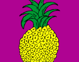Coloring page pineapple painted byclaudia