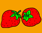 Coloring page strawberries painted bykiemah