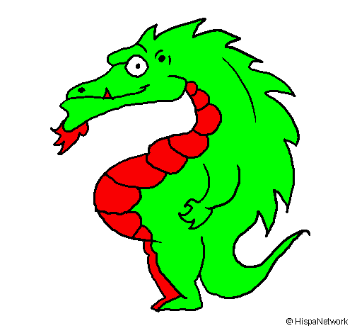 Coloring page Potbellied dragon painted byhiye