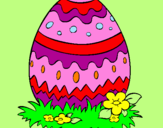 Coloring page Easter egg 2 painted bybeth