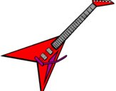 Coloring page Electric guitar II painted bymason stuart