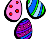 Coloring page Easter eggs IV painted bybeth