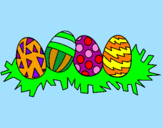 Coloring page Easter eggs III painted bybeth
