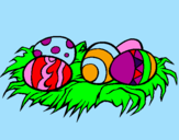 Coloring page Easter eggs II painted bybeth