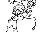 Coloring page Christmas elf painted byangelina