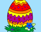 Coloring page Easter egg 2 painted byale       