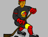 Coloring page Ice hockey player painted bygrady     