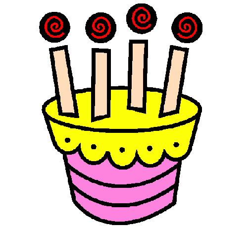 Coloring page Cake with candles painted byKaden12