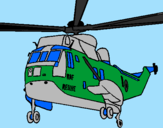 Coloring page Helicopter to the rescue painted byale       