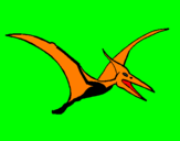 Coloring page Pterodactyl painted bylion