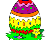 Coloring page Easter egg 2 painted bymike