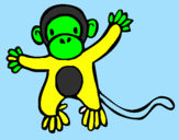 Coloring page Monkey painted bysofia akino