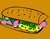 Coloring page Sandwich painted bychimoso