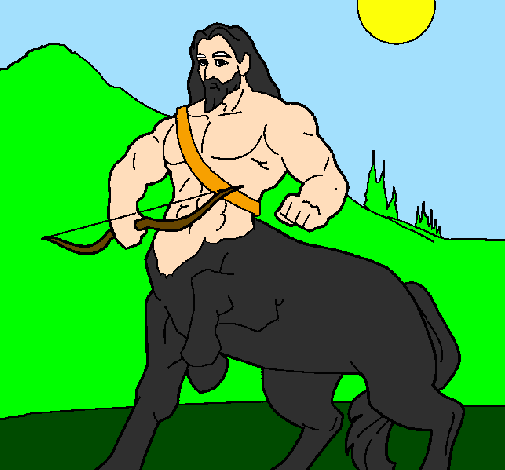 Colored page Centaur with bow painted by deserray
