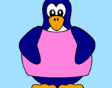 Coloring page Penguin painted byThieli