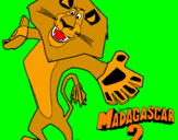 Coloring page Madagascar 2 Alex 2 painted bydeserray