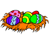 Coloring page Easter eggs II painted bychloe 