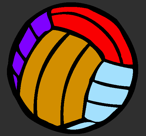 Coloring page Volleyball ball painted byjack 3