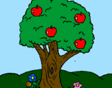 Coloring page Apple tree painted byThieli