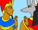 Coloring page Ramses and Anubis painted bymorgan