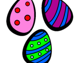 Coloring page Easter eggs IV painted bychloe 