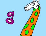 Coloring page Giraffe painted byjack 3