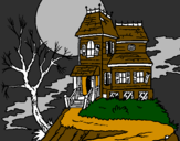 Coloring page Haunted house painted byhammza