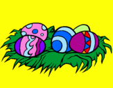 Coloring page Easter eggs II painted byMARIANA