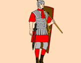 Coloring page Roman soldier painted byMilo