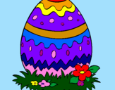 Coloring page Easter egg 2 painted byMARIANA
