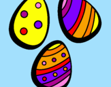 Coloring page Easter eggs IV painted byMARIANA