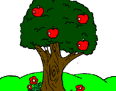 Coloring page Apple tree painted by nidhi