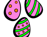 Coloring page Easter eggs IV painted bydhruvi